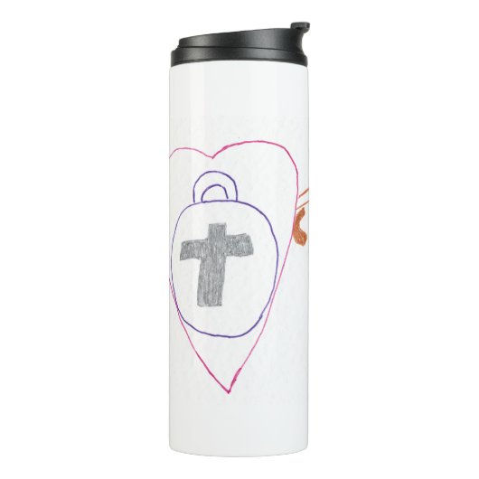 Christus is de sleutelthermische getumbler thermosbeker (Gedraaid links)
