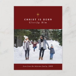 Christus is een christelijke kerstmaroon uit de Bo Feestdagenkaart