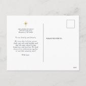 Christus is een religieuze kerstfoto geboren feestdagenkaart (Achterkant)