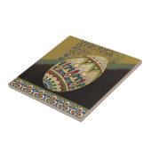 Christus is een  Russische paaseieren Tegeltje (Zijkant)