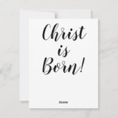 Christus is geboren! Kerstkaart met drie wijzen (Achterkant)