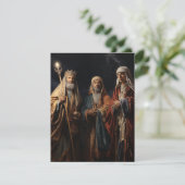 Christus is geboren! Kerstkaart met drie wijzen (Staand voorkant)