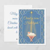 Christus is geboren kerstmis feestdagenkaart (Voorkant / Achterkant)