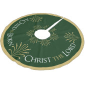 Christus is Geboren Kerstmis | Groen | Kerstboom Rok (Gekanteld)