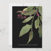 Christus is Geboren Kerstmis Groen Zwart Kerstmis Feestdagenkaart (Achterkant)