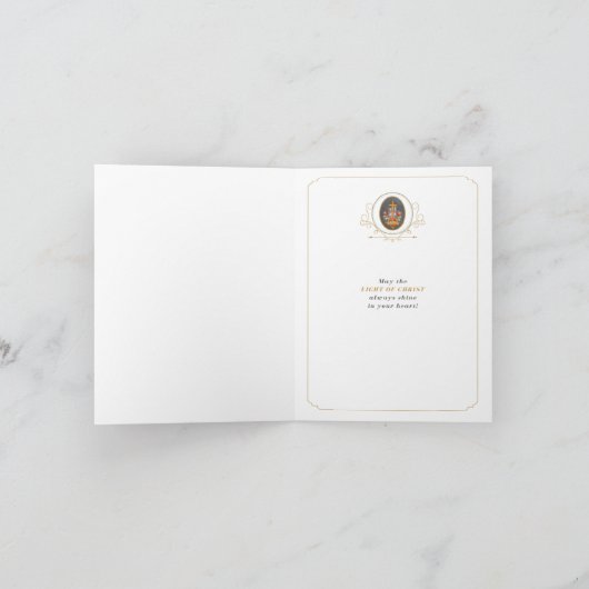 Christus is geboren! Kerstmis Kaart (Binnen)