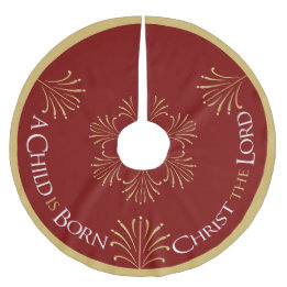 Christus is Geboren Kerstmis | Rood | Kerstboom Rok