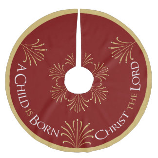 Christus is Geboren Kerstmis | Rood | Kerstboom Rok