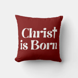 Christus Is Geboren Kersttypografie Kussen