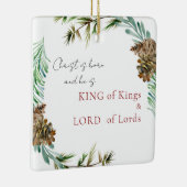 Christus is Geboren Koning van Koningen Aangepaste Keramisch Ornament (Rechts)