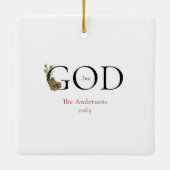 Christus is Geboren Koning van Koningen Aangepaste Keramisch Ornament (Achterkant)