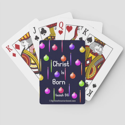 Christus is geboren pokerkaarten (Achterkant)