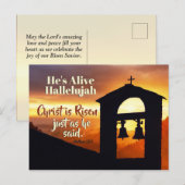 Christus is gerezen net zoals hij zei, Matthew 28  Feestdagenkaart (Voorkant / Achterkant)