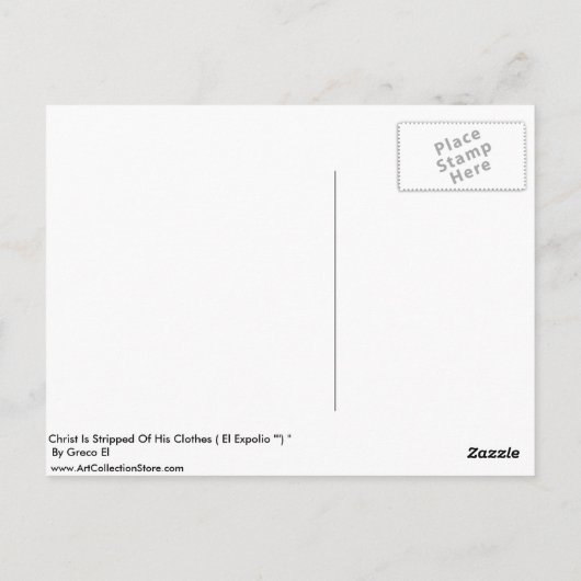 Christus is gestript van zijn kleren ( El Expolio Briefkaart (Achterkant)