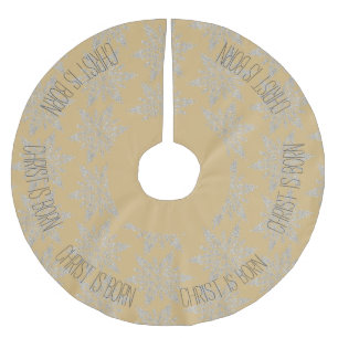 Christus is Goud en Zilveren Boom Skirt Kerstboom Rok