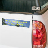 "Christus is het antwoord..." Bumpersticker (Op Truck)