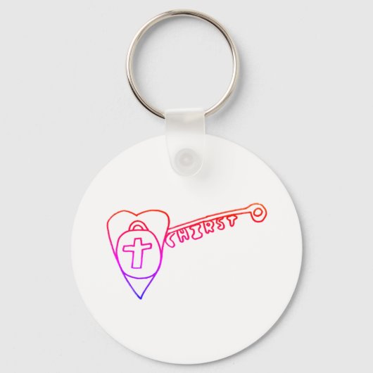 Christus is het belangrijkste acrylus-ronde-toetse sleutelhanger (Voorkant)