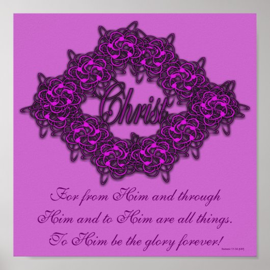 Christus is het centrum - Mode roze Poster (Voorkant)