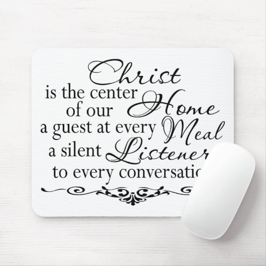 Christus is het centrum van ons huis muismat (Met muis)