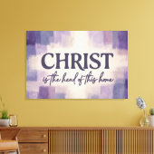 CHRISTUS is het Hoofd van dit Huis | Christelijk Canvas Afdruk (Insitu (Woonkamer))