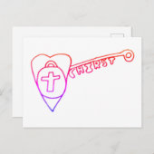 Christus is het sleutelBriefkaart Briefkaart (Voorkant / Achterkant)