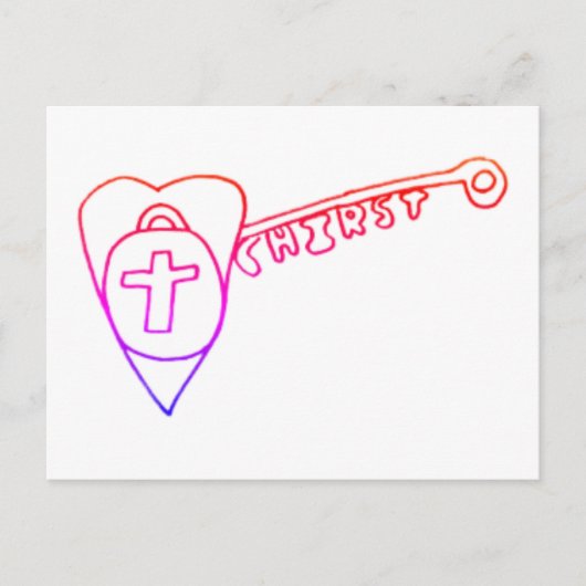 Christus is het sleutelBriefkaart Briefkaart (Voorkant)