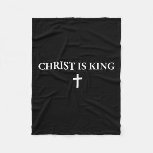 Christus is Koning Christelijk Kruis Religieus Jez Fleece Deken