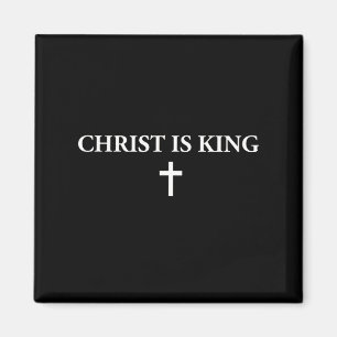 Christus is Koning Christelijk Kruis Religieus Jez Magneet