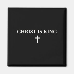 Christus is Koning Christelijk Kruis Religieus Jez Magneet