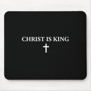 Christus is Koning Christelijk Kruis Religieus Jez Muismat