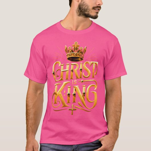 Christus is Koning Christelijk T-shirt (Voorkant)