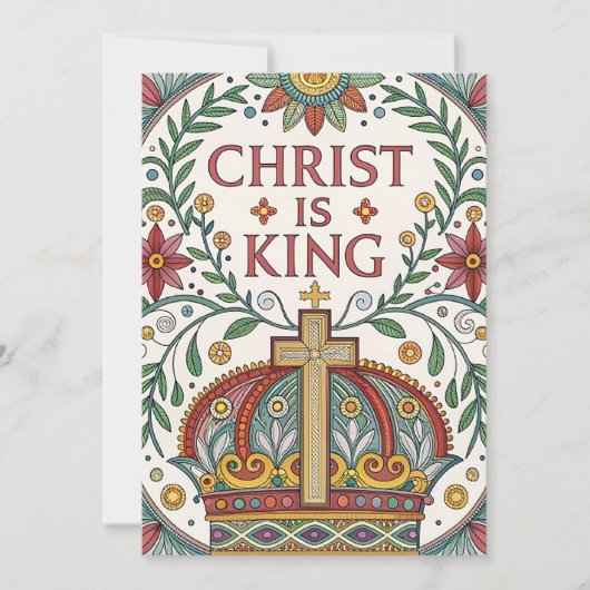 Christus is Koning Feestdagenkaart (Voorkant)