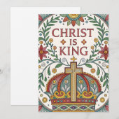 Christus is Koning Feestdagenkaart (Voorkant / Achterkant)