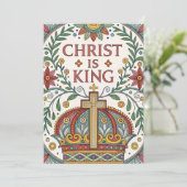 Christus is Koning Feestdagenkaart (Staand voorkant)