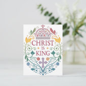 Christus is Koning Feestdagenkaart (Staand voorkant)