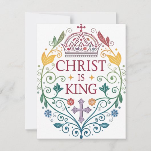 Christus is Koning Feestdagenkaart (Voorkant)