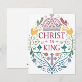 Christus is Koning Feestdagenkaart (Voorkant / Achterkant)
