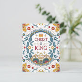 Christus is Koning Feestdagenkaart (Staand voorkant)