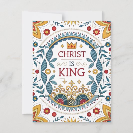 Christus is Koning Feestdagenkaart (Voorkant)
