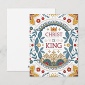 Christus is Koning Feestdagenkaart (Voorkant / Achterkant)