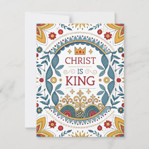 Christus is Koning Feestdagenkaart