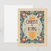 Christus is Koning Feestdagenkaart (Voorkant / Achterkant)