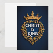 Christus is Koning Feestdagenkaart (Voorkant / Achterkant)