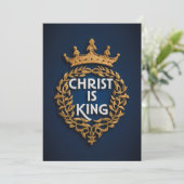 Christus is Koning Feestdagenkaart (Staand voorkant)