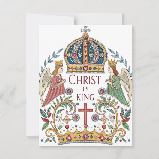 Christus is koning feestdagenkaart (Voorkant)