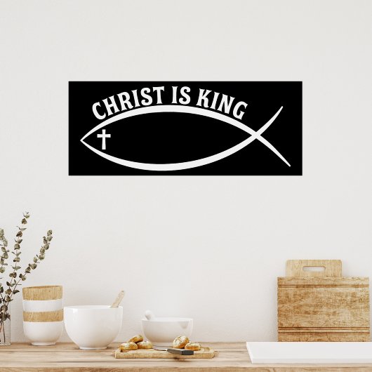 Christus is koning poster (Keuken)