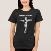Christus is Koning Religieus Tri-Blend Shirt (Voorkant)