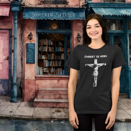 Christus is Koning Religieus Tri-Blend Shirt
