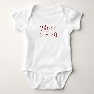 Christus is Koning Rode tekst op wit Romper