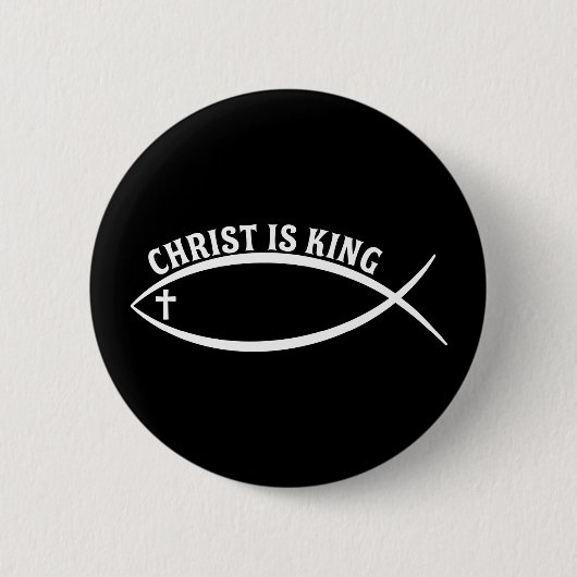 Christus is koning ronde button 5,7 cm (Voorkant)